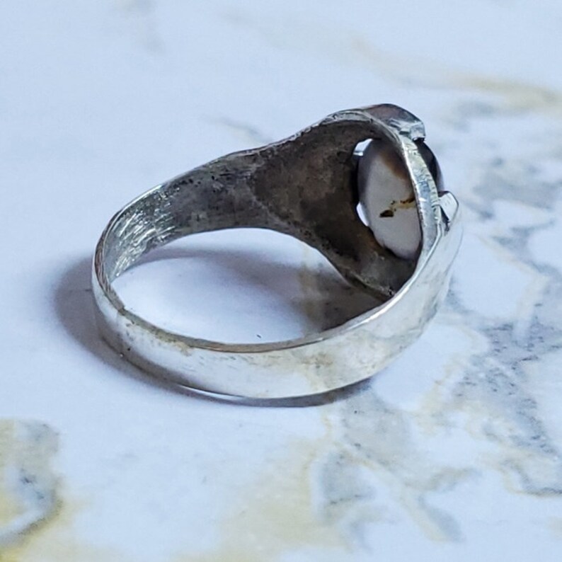 handmade yemen agate man ring natural stone sterling silver 925 oval cabochon semi precious gem ottoman arabic style all sizes jewelry