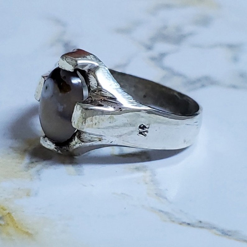 handmade yemen agate man ring natural stone sterling silver 925 oval cabochon semi precious gem ottoman arabic style all sizes jewelry