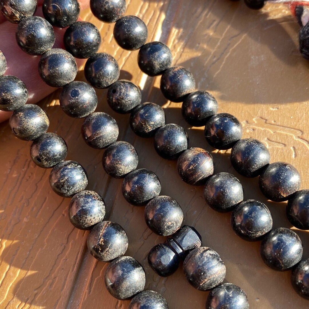 Islamic Sofi Masbaha 7.5 Mm 100 Beads Black Coral Prayer Beads Etsy