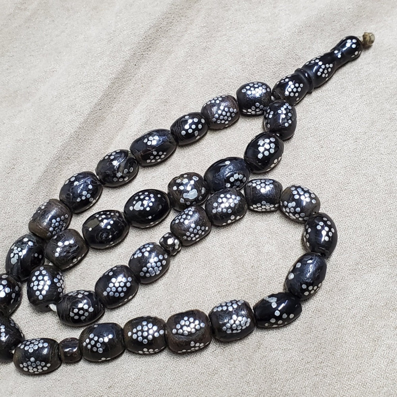 33 Antique yemen black coral prayer beads makkawi yusr 100 Etsy