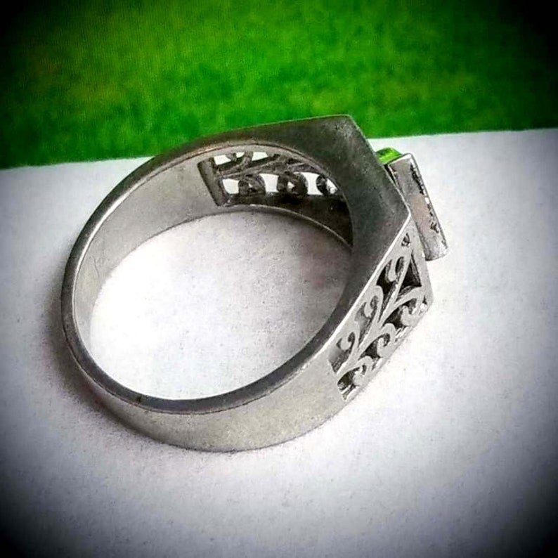 WOW handmade 925 sterling silver ring nice black stone middle eastern jewelry
