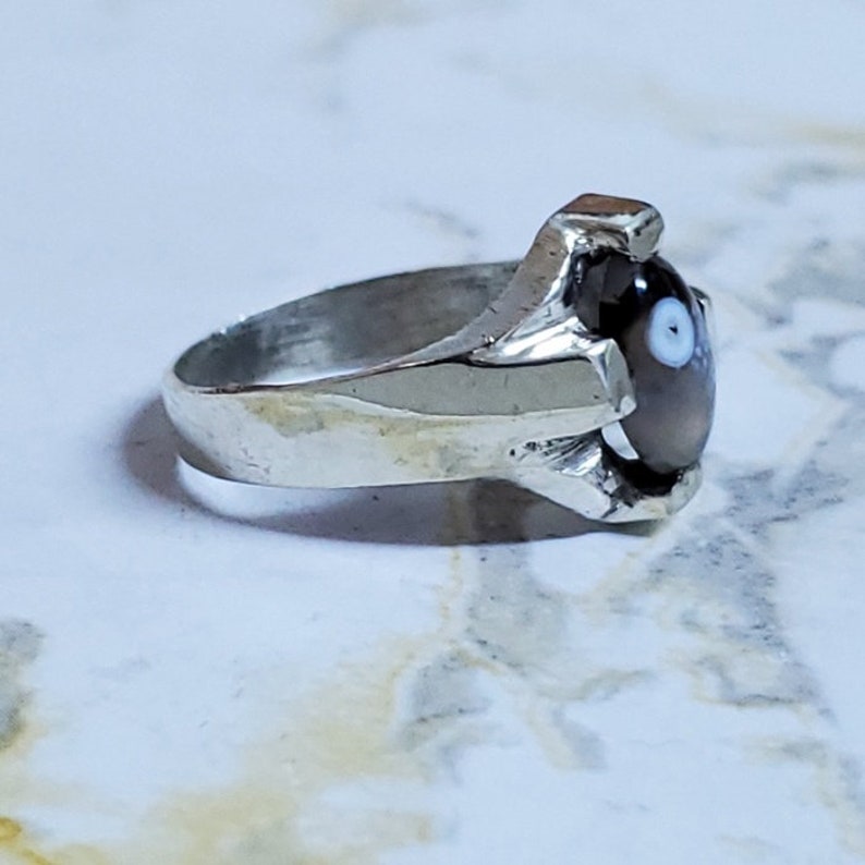 handmade yemen agate man ring natural stone sterling silver 925 oval cabochon semi precious gem ottoman arabic style all sizes jewelry