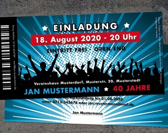 Konzert Einladungen Etsy