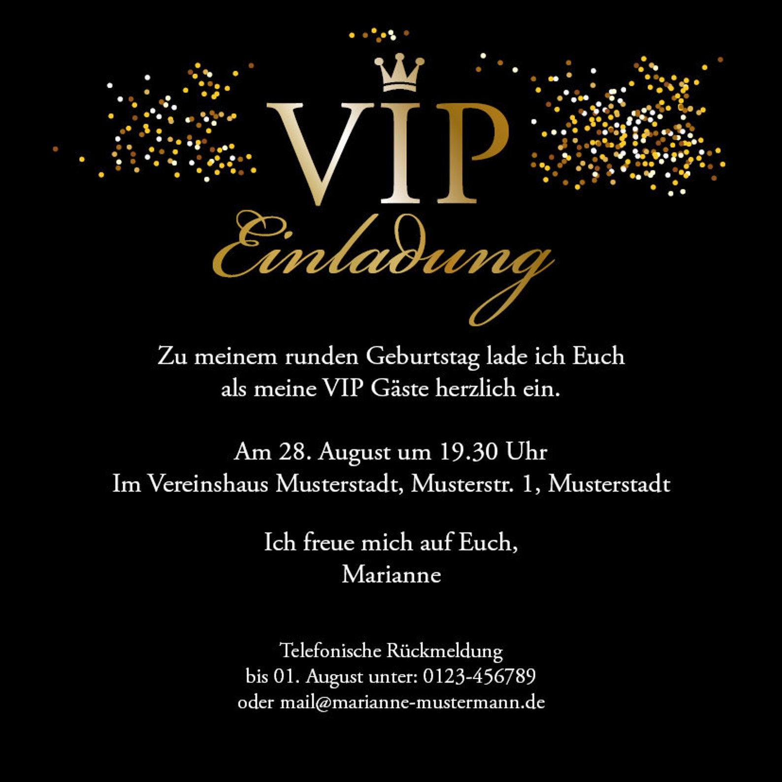 Einladung zum 40. Geburtstag Quadratisches Format 14x14 cm Etsy