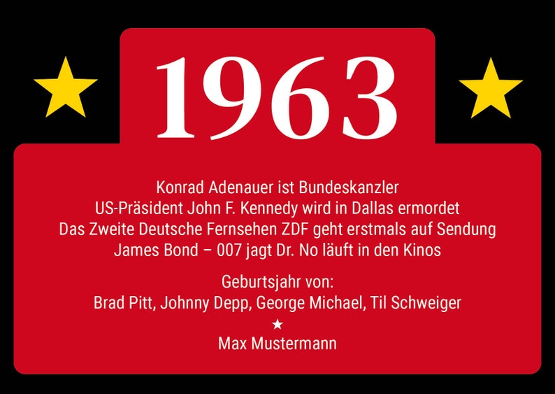 Einladung zum 60. Geburtstag Ereignisse aus dem Jahr 1963 Etsy.de