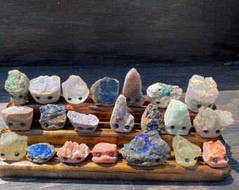 Crystal Buddies Hedgehog Desk Friends Crystals with eyes desk decor pet rock rock friend
