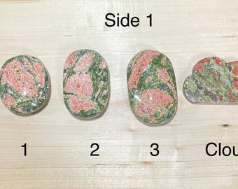 Unakite Palm Stone - Unakite Cloud - Unakite Natural Stone
