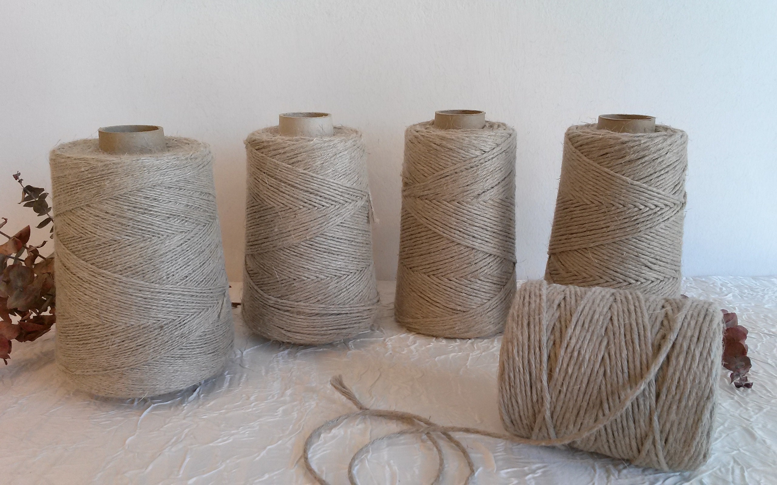 Natural linen yarn, pure linen yarn, natural linen yarn 100% pure…