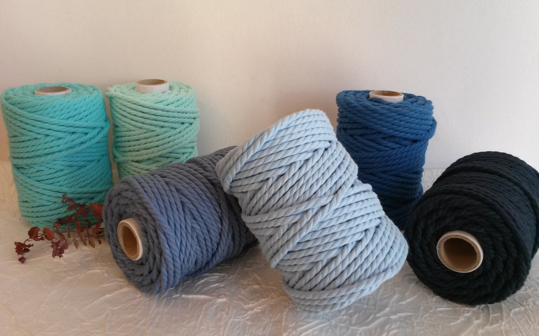 Macramé Rope Macramé 5 Mm Macramé Cotton Rope 100% Twisted - Etsy
