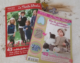 Magazine « Le Monde d’ Amélie », magazine tricot pour enfants, magazine créations tricot, tricot pour enfants.