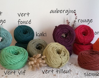 Corde coton, corde en coton peigné de torsion simple, 45 fils (45 ply), 4 mm (0,16 inch), bobine de corde en coton 100%, coton macramé.