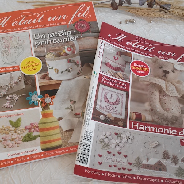 Magazine «Il était un fil»,  magazine broderie, magazine créations broderie, revue créations broderie, appliqué, point de croix, crochet.