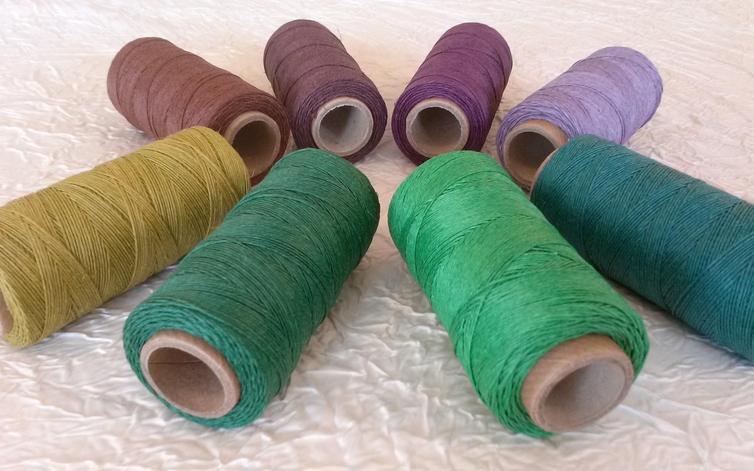 Linen Thread, Waxed Natural Linen Twine, Colored Waxed Natural Linen Thread Spool, 3 Strands, 1mm, 180m. (3 ply, 0.04in/197yd).