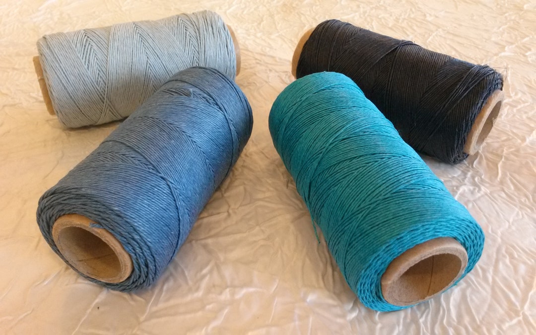 Fil de polyester ciré fin, 0,45 mm, 400 m, 3 plis pour couture