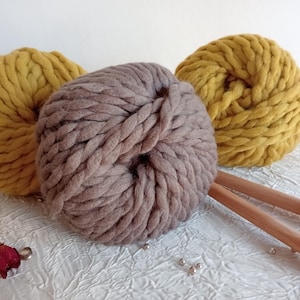 Filato per maglieria, filato di lana merino vergine super voluminoso, filato di lana merino spesso xxl, gomitolo da 100 g, 40 m (3,5 oz/43,8 yd).