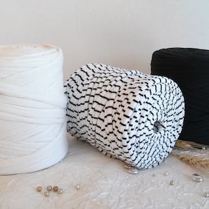 Trapilho, rocchetto di trapilho XXL, rocchetto di trapilho XXL in cotone elastico, filo di trapilho in cotone elastico.
