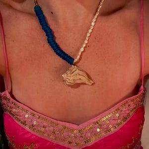 Authentic Conch Shell Beaded Necklace