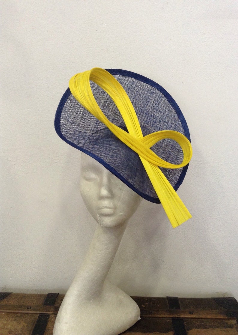Bibi boda azul medianoche y amarillo limón, boda ceremonia cacapulla, modelo nudo elegante amazon imagen 1
