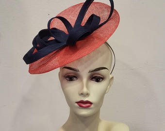 White-off and black fascinator, wedding - cocktail - ceremony