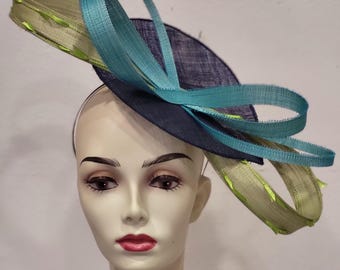 White-off and black fascinator, wedding - cocktail - ceremony