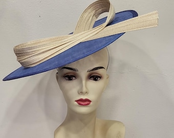 White-off and black fascinator, wedding - cocktail - ceremony
