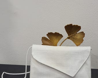 Off-white sisa clutch bag, wedding/ceremony style, "Asymmetrical" model, custom-made item