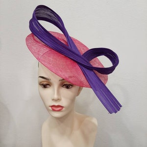 White-off and black fascinator, wedding - cocktail - ceremony