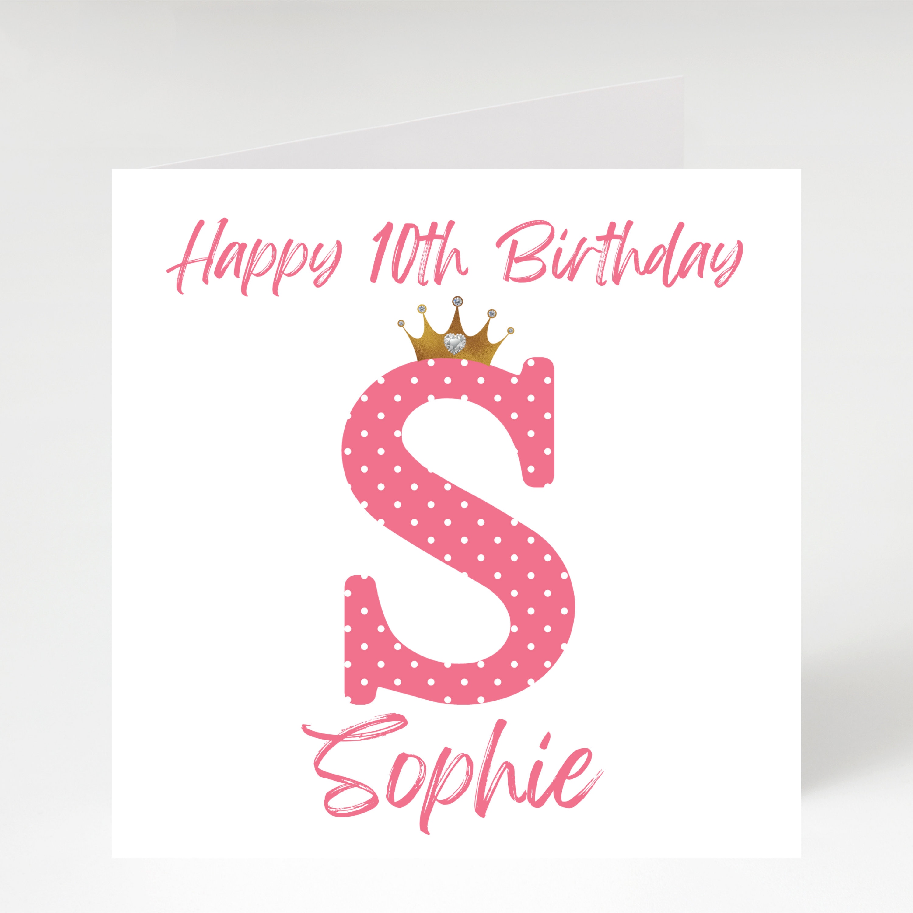 Happy 10th Birthday Card Personalised Birthday Card - Etsy