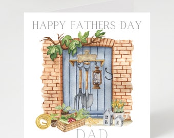 Fathers Day Card, Happy Fathers Day. Card for Dad, Gardening Card, Daddy, Dad, Father