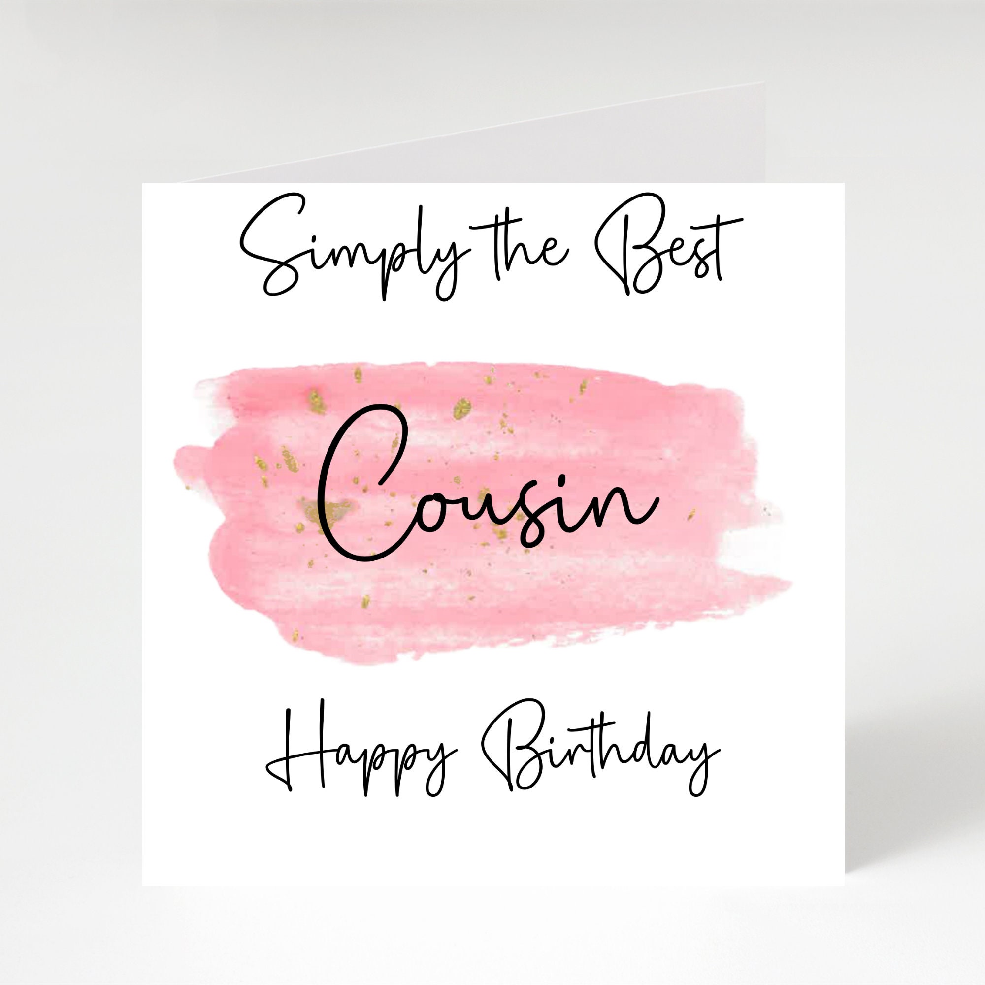 Cousin Birthday Card Happy Birthday Card for Cousin Pink - Etsy UK