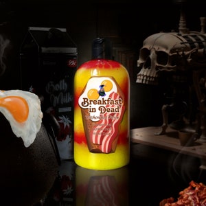 Soap BREAKFAST in DEAD Scented in Maple Bacon, 3-in-1 Shower Gel/ Bubble Bath/ Hand Soap, bacon and eggs breakfast soap horror halloween