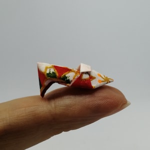 Orecchini origami, scarpe rosse, con carta washi tradizionale giapponese,  Regalo unico