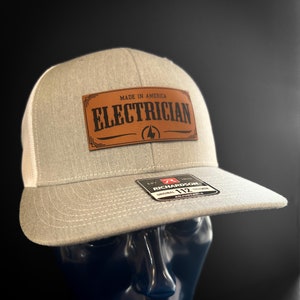 Casquette avec empiècement en cuir brut Blue Collar Trades, électricien, technicien diesel, encadreur, pompier, monteur de lignes, agriculteur, peintre, ambulancier paramédical, couvreur, soudeur