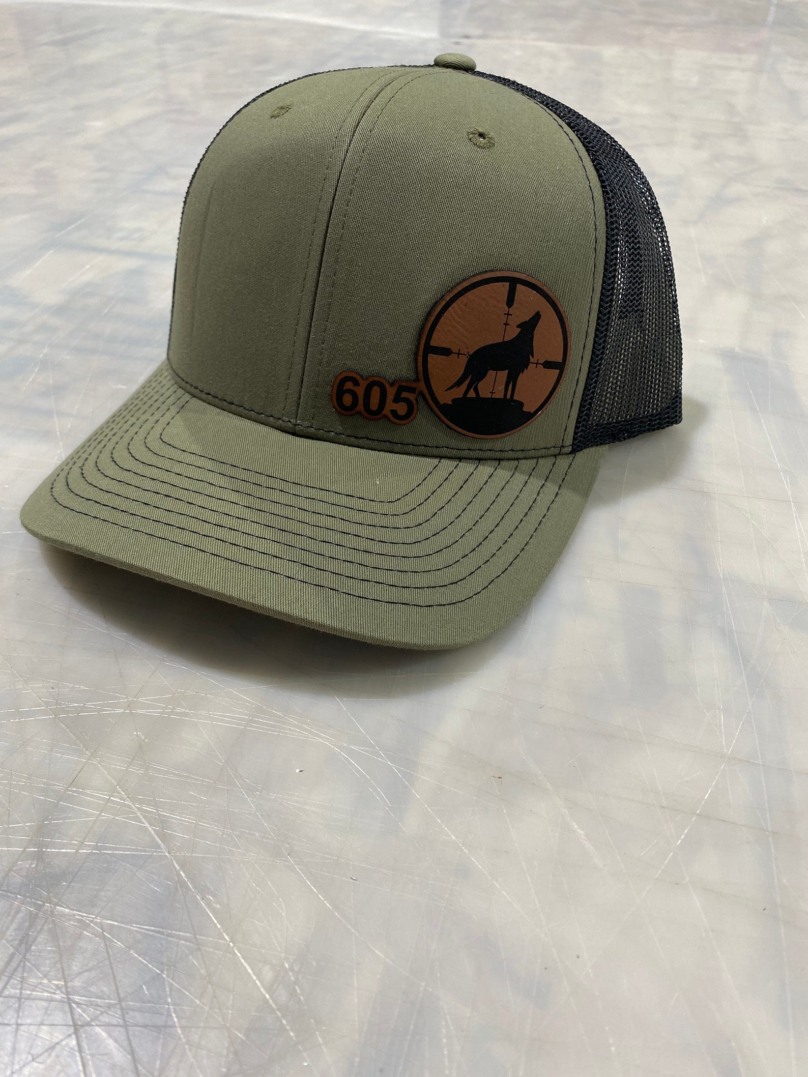 Hunting hat Coyote hunting Predator hunting Leather patch Etsy