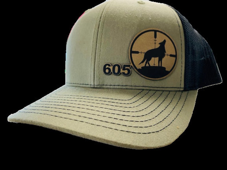 Hunting hat Coyote hunting Predator hunting Leather patch Etsy