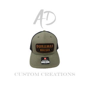 Duramax Diesel Hat, Leather patch Hat, Diesel Truck, Trucker Hat, Diesel Lover Hat, Duramax