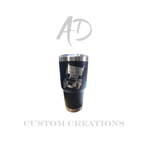 Race tumbler drink wear custom racing sprint car race car cup open wheel tumbler dirt track