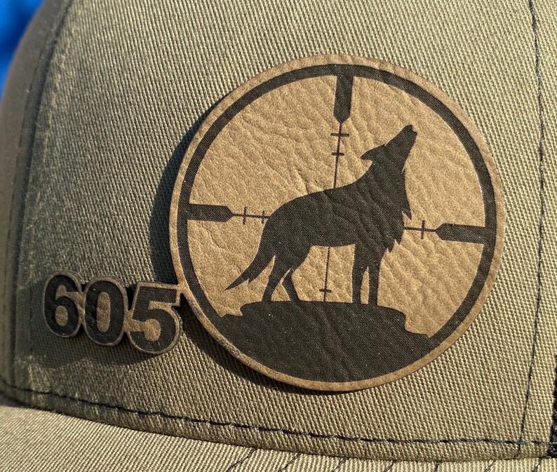 Hunting hat Coyote hunting Predator hunting Leather patch Etsy