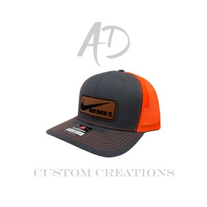 Just Duck it Hunting Hat, Hunting Gear, Leather Patch hunting, Mallard Hat, Duck Hunter, Leather Patch Hat