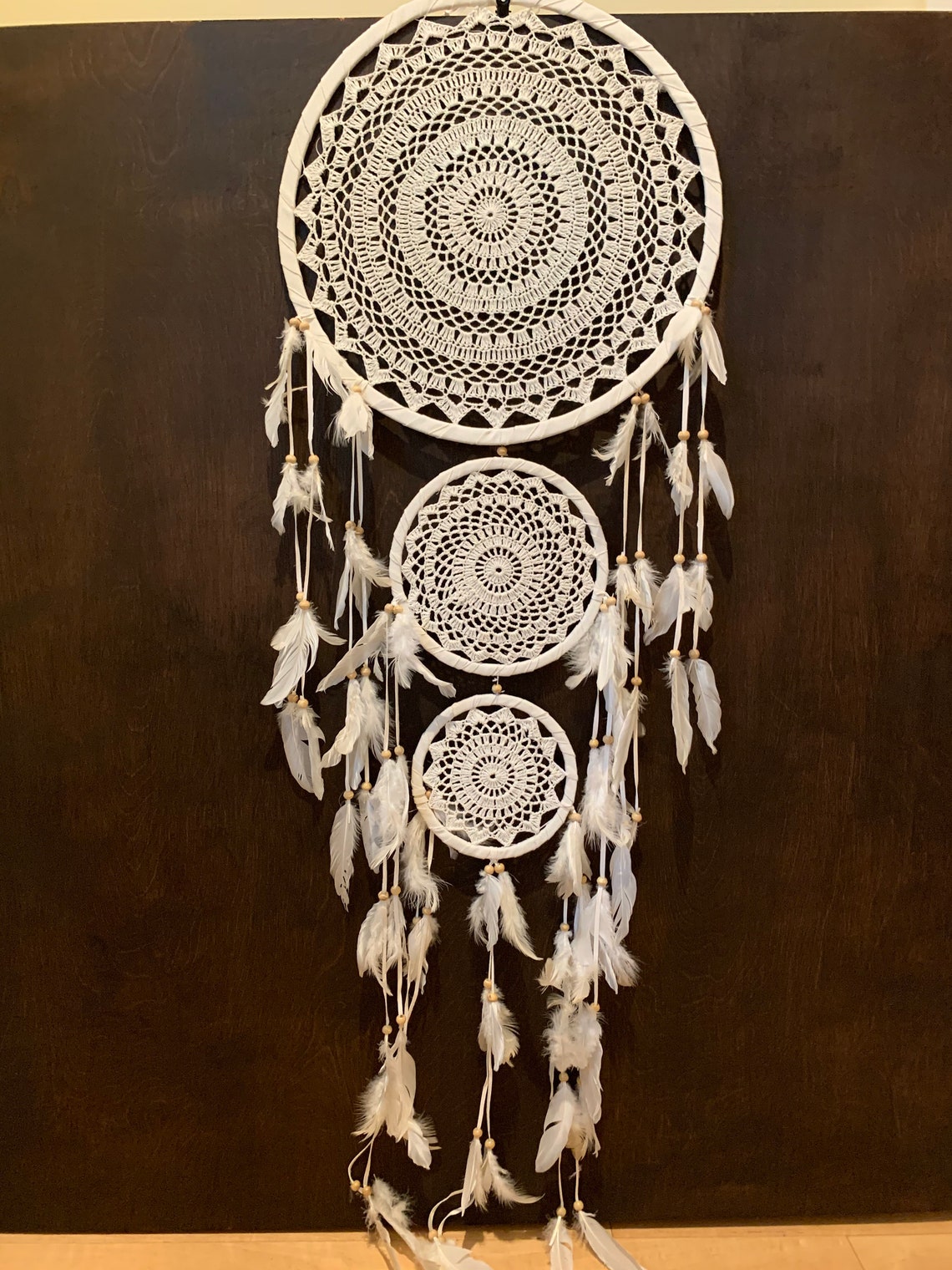 Triple White Dreamcatcher image 0