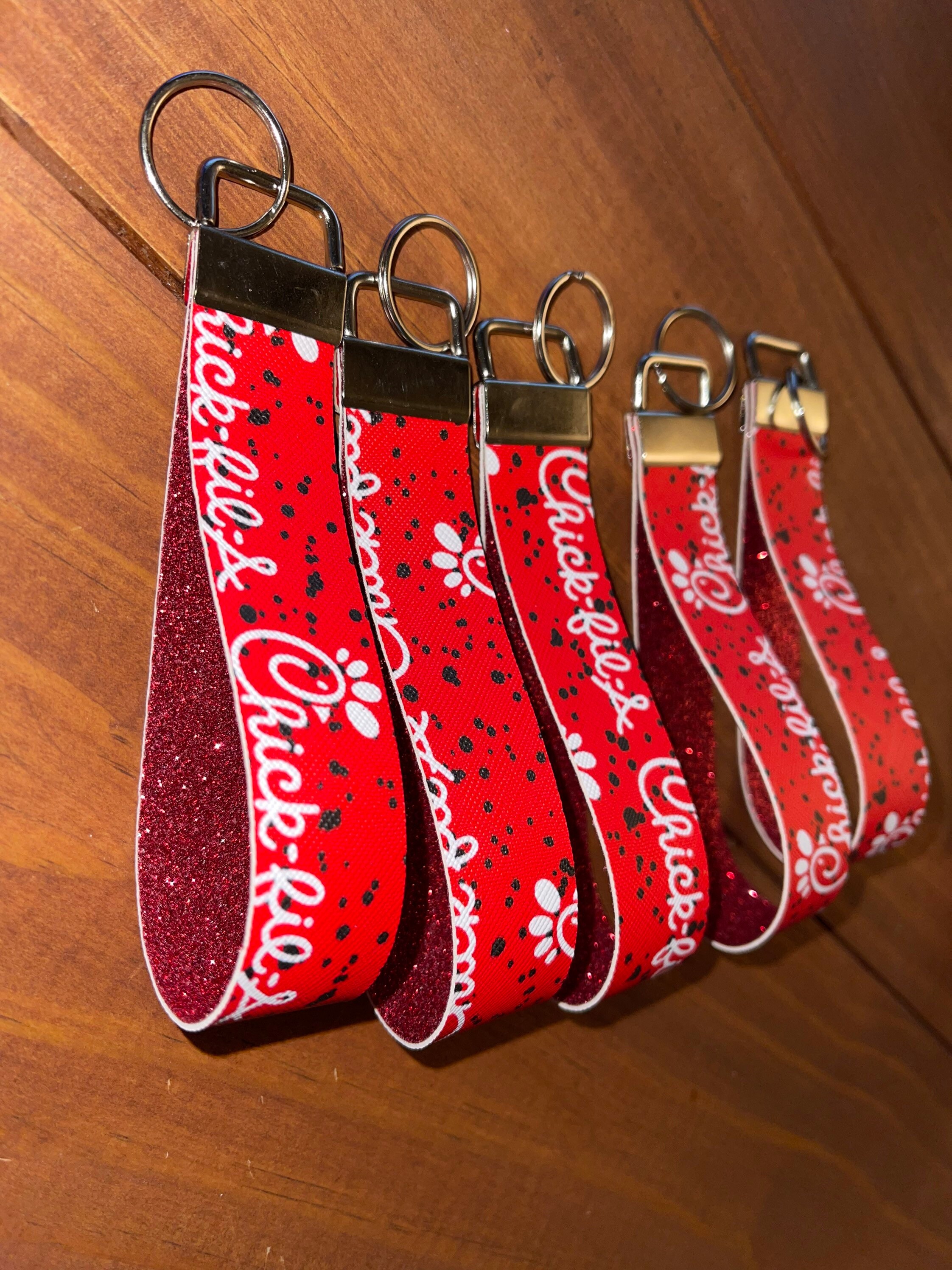 ChickfilA Keychain Wristlet Etsy