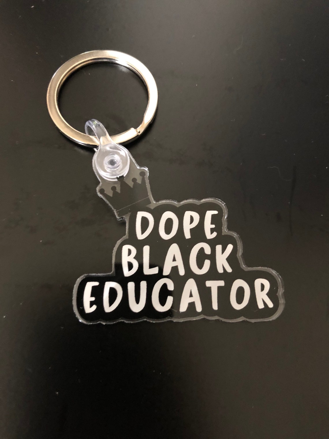 Dope Black Educator Keychain. Acrylic Keychain for Teachers Etsy