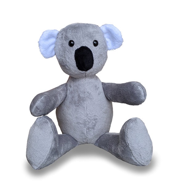 Kimba the Koala - Handmade Koala Stuffed Animal - Koala Minky Plush - Made to Order