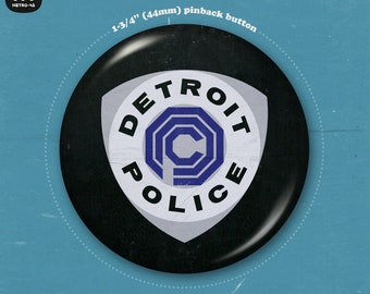 OCP DETROIT POLICE 1-3/4" Taste (inspiriert von 'RoboCop')