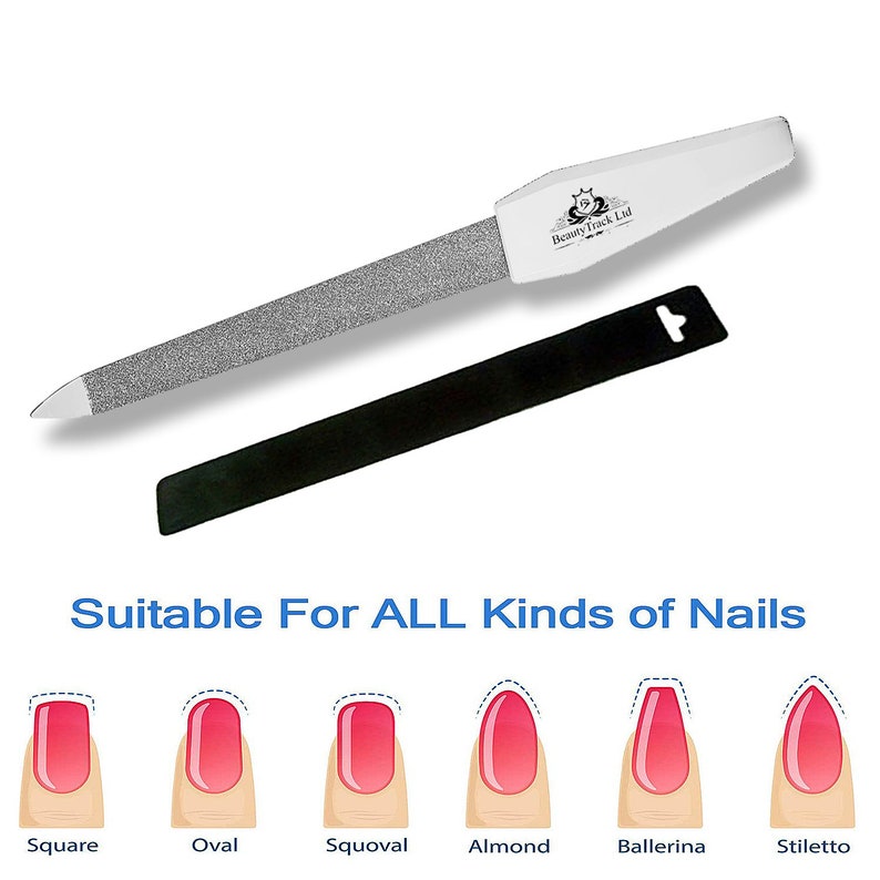 Diamond Dusted Coarse Nail Files Manicure Pedicure Tool White Small