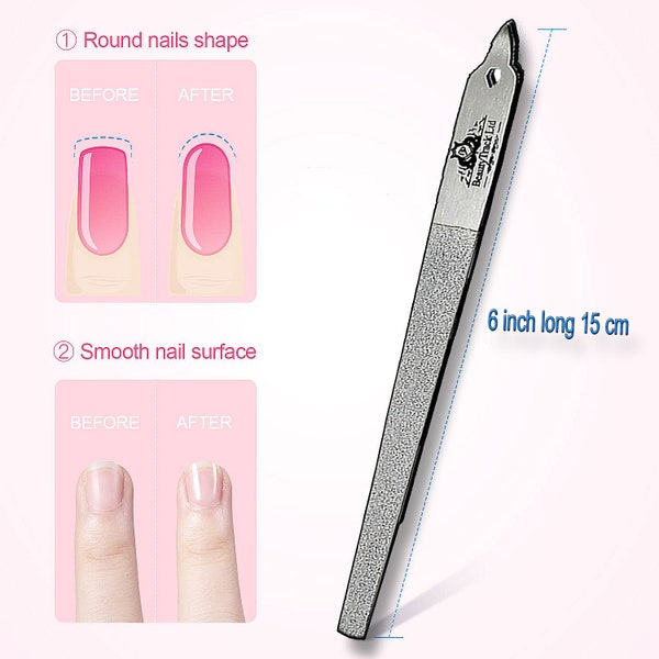 Professional 6" Slim Skin Care Toe Nail File Diamond Deb Manicure Pedicure Dresser UK