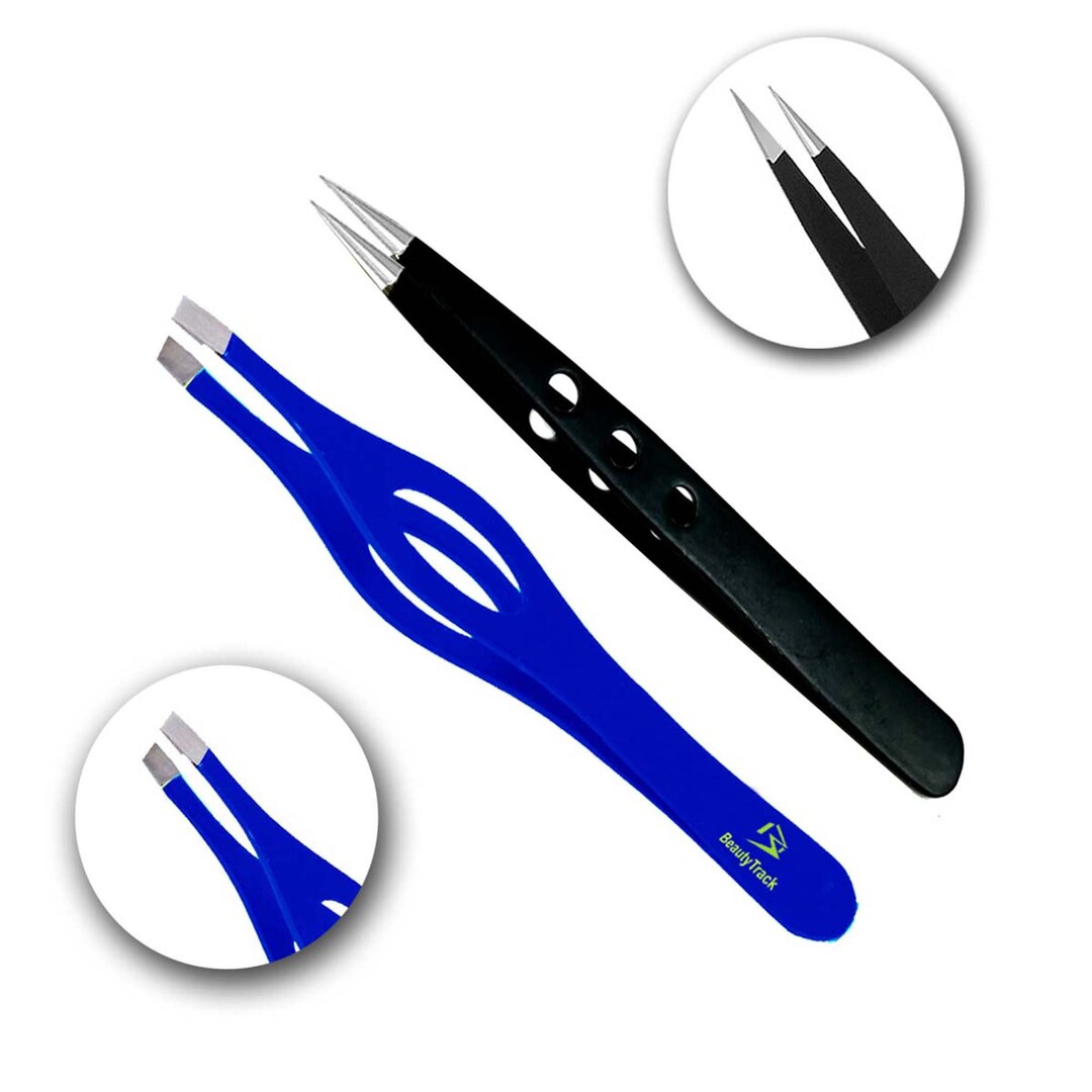 Professional Slanted Grippy Eyebrow Tweezers Hair Beauty Tweezer Gripped Etsy