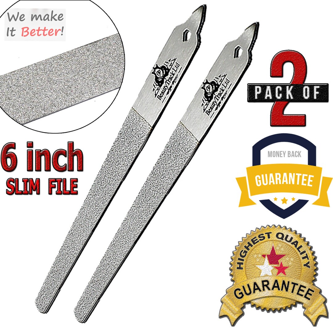 Diamond Deb Nail File for Home Use Dual Sided Stainless Steel Nail Care