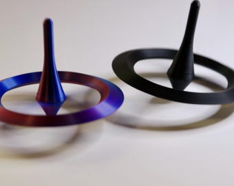 Gyroscopic Ring Top – Kinetic Desk Toy – Stress Relief Spinner – Handmade 3D Printed Gift