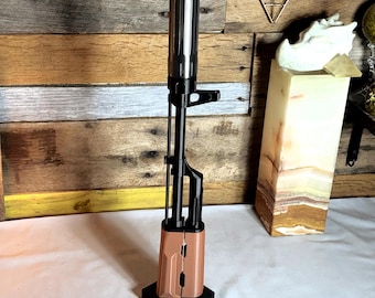 AK-47 Inspired Suppressor LED Desk Lamp – 3D Printed Decor Collectible – Multiple Color Options